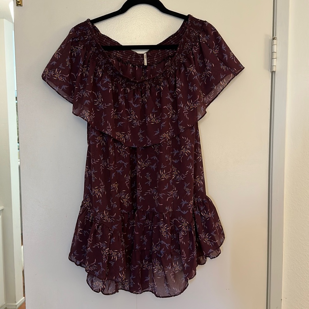 Free People off the shoulder floral blouse